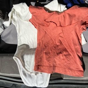 Bundle of two Oeuf frilly tops